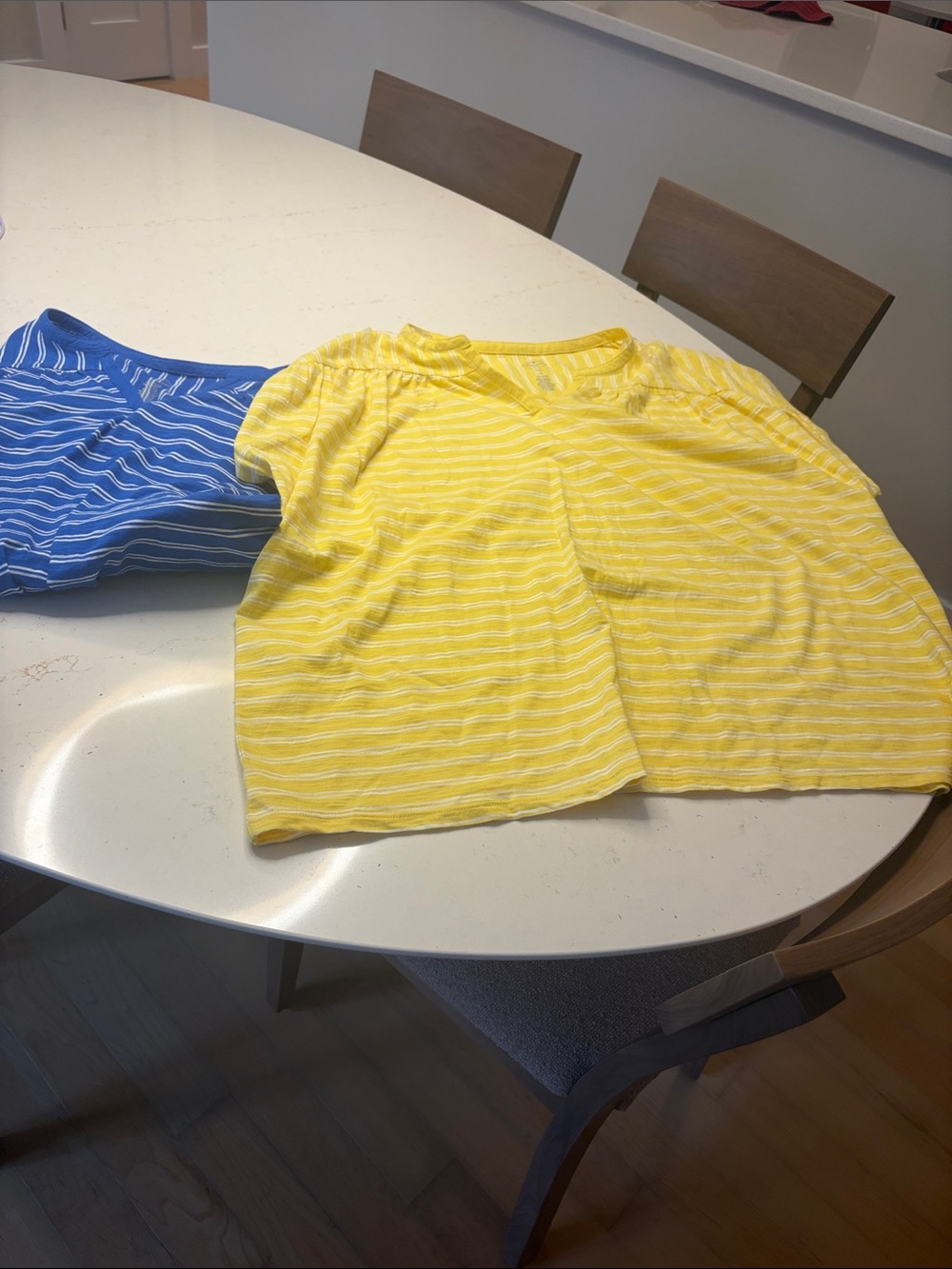 Bundle of 2 St. John's Bay short sleeve tops-yellow and blue